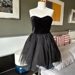 * Jack Wills Strapless Formal Dress Velvet Tulle British Style US 4      - W1187
